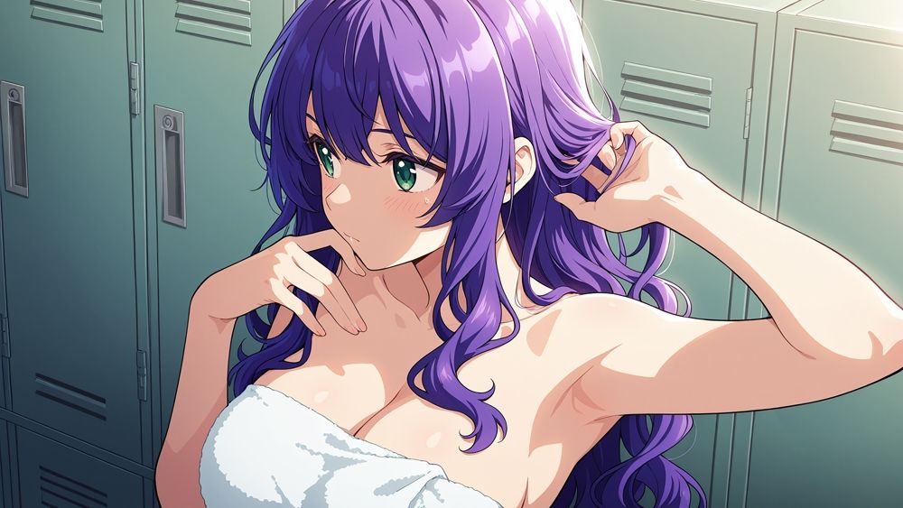 金髪＆紫髪の爆乳問題児たちを教師がスク水孕ませ特別指導【4K】 - サンプル画像 8