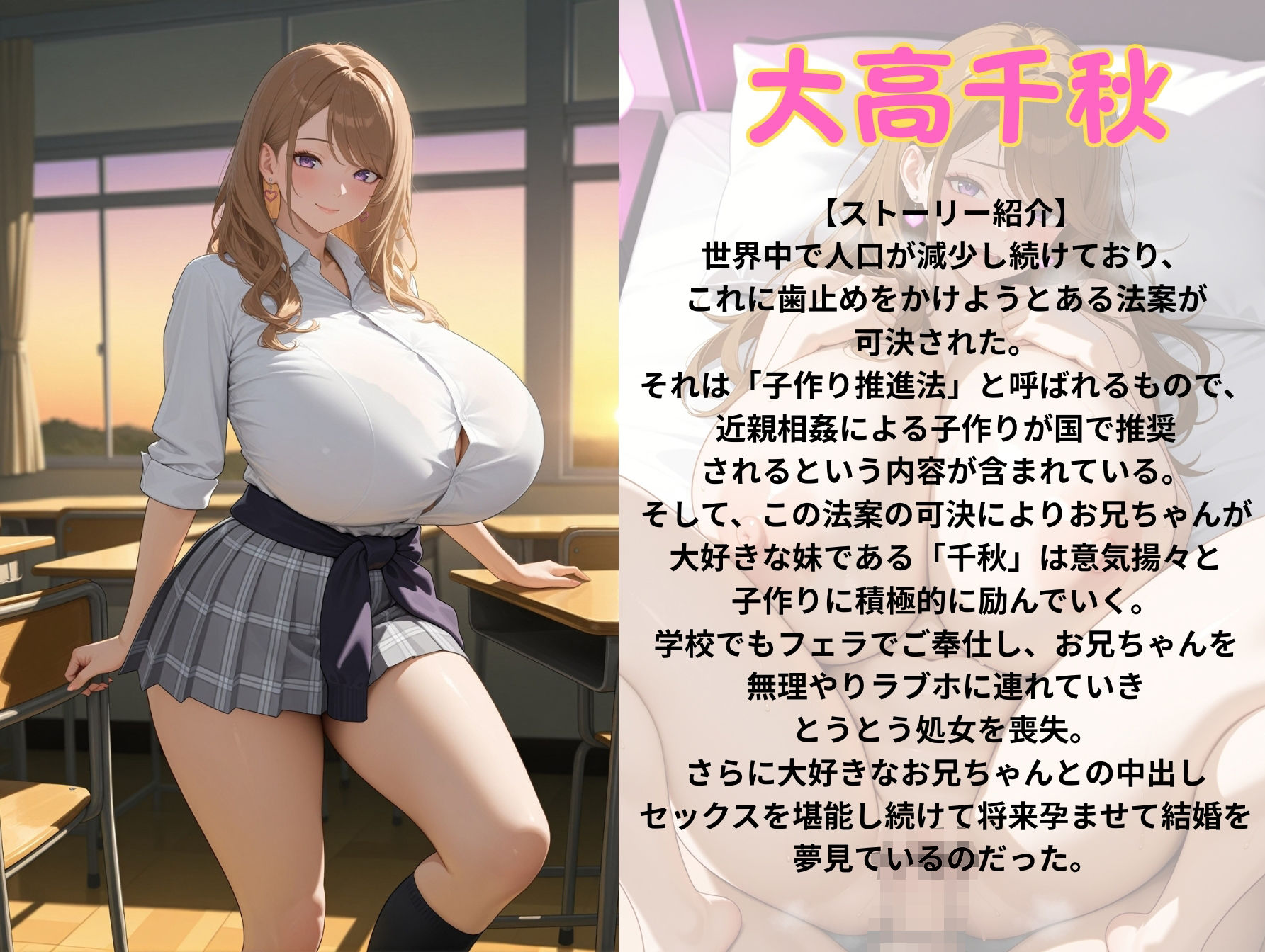 爆乳妹ギャルと子作り推進法で合法孕ませセックスし放題 - サンプル画像 1