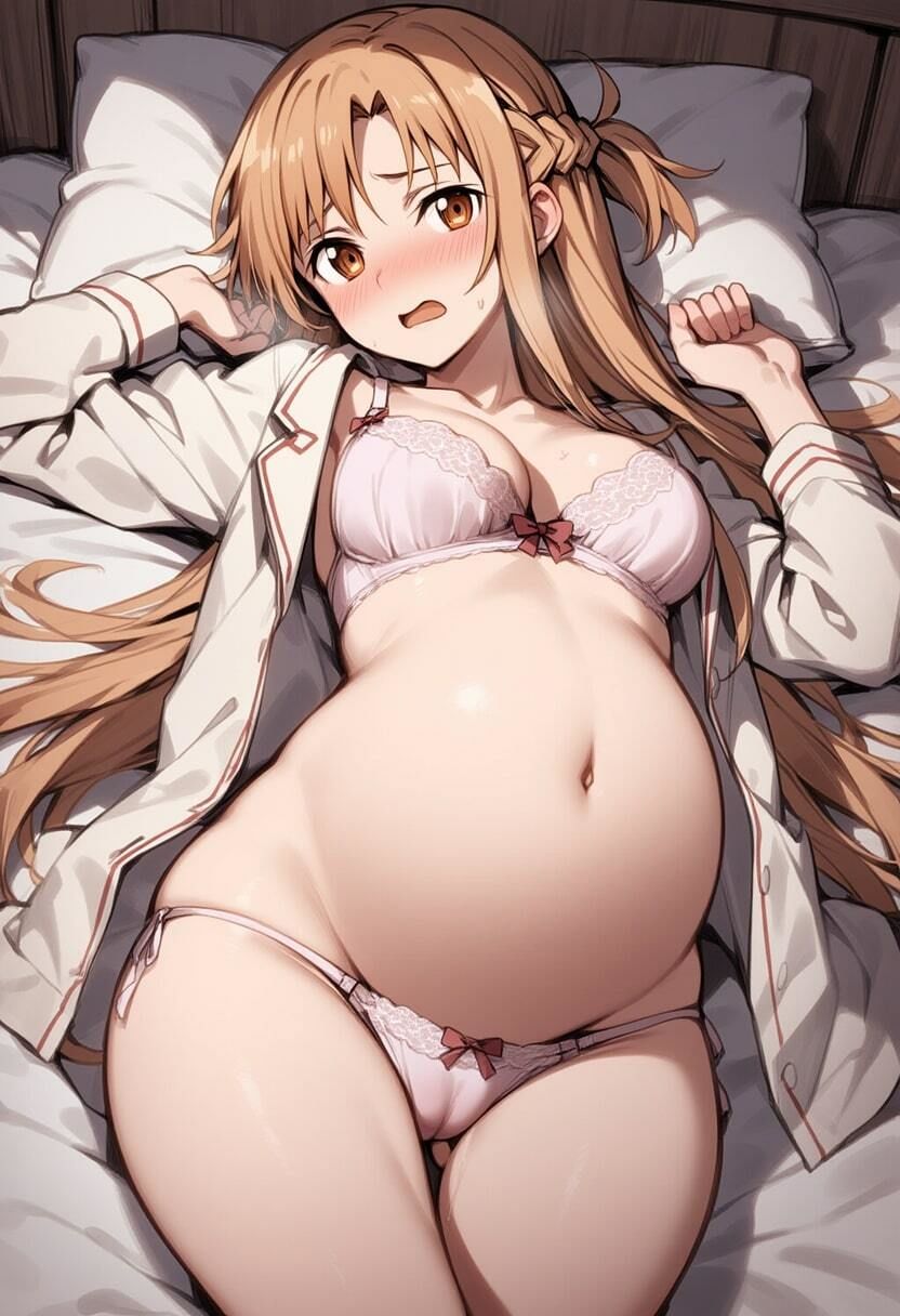 孕んだアスナ妊婦ボテ腹でも中出しセックスがやめられない - サンプル画像 1