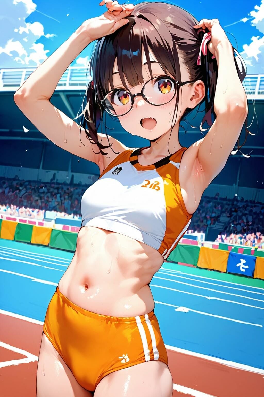 はじめてのエッチごっこ メガネ少女×陸上部員 - サンプル画像 1