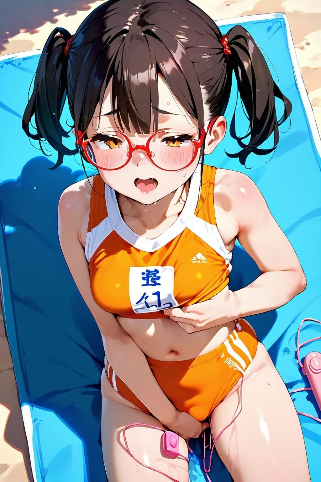 はじめてのエッチごっこ メガネ少女×陸上部員 - サンプル画像 10