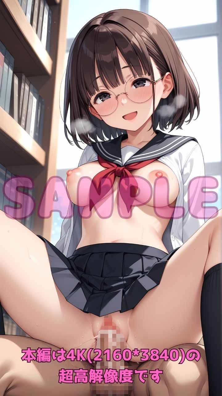 内気なメガネ図書委員の秘密のエッチな誘い - サンプル画像 7