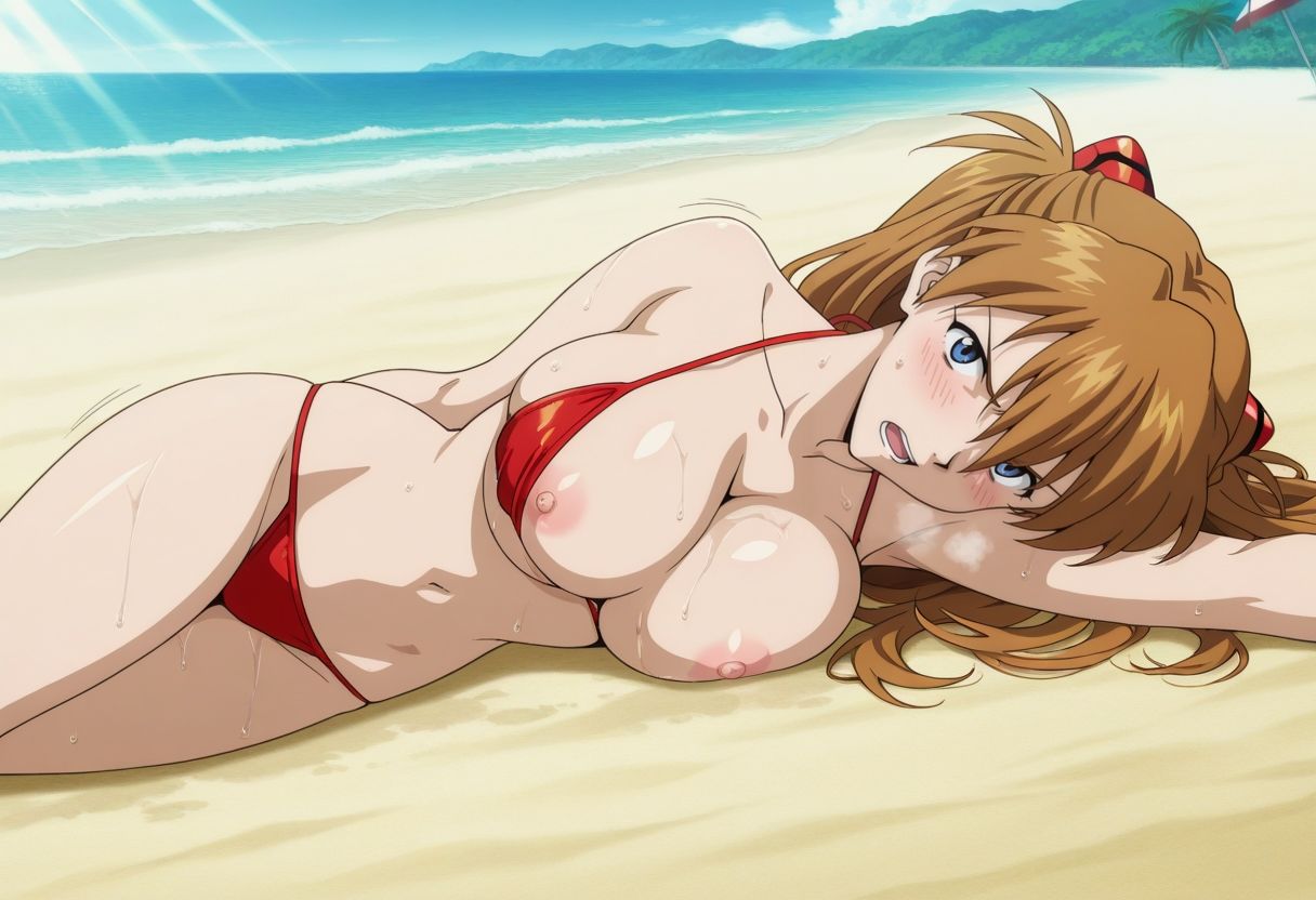 えっちなビキニのお姉さん  アスカver. - サンプル画像 1