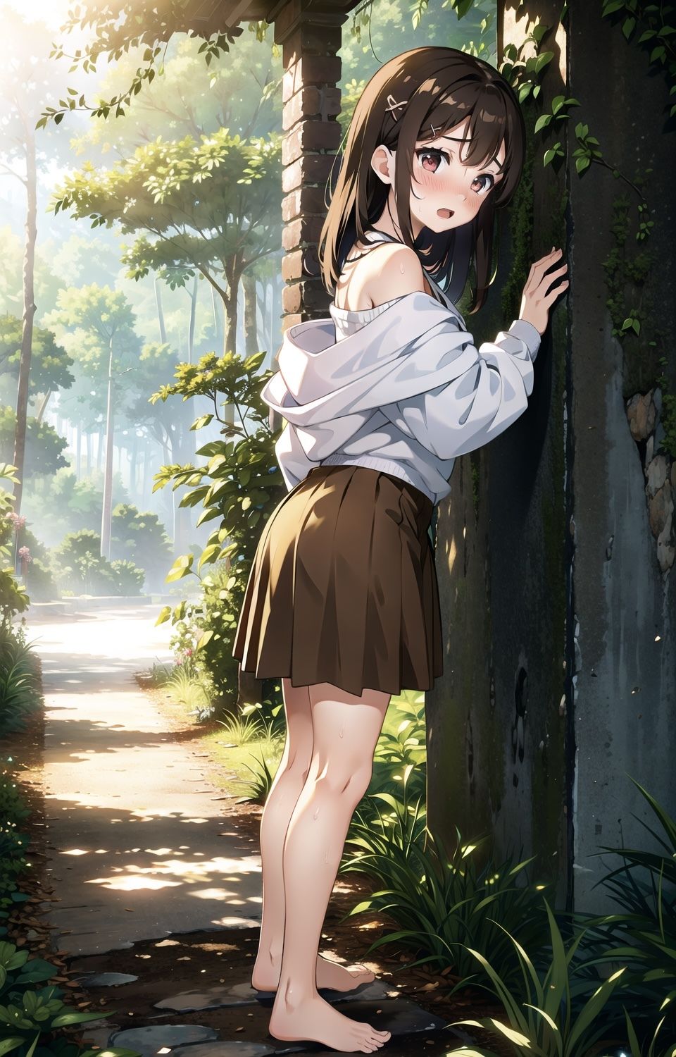 森の中でお兄ちゃんに襲われる直前の魔法使いの妹ちゃん！ - サンプル画像 1