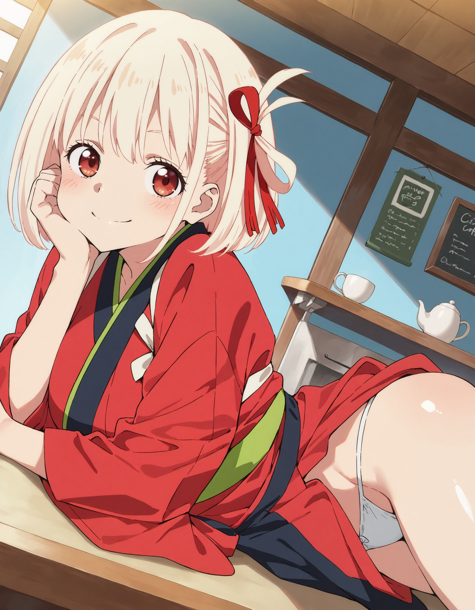 錦〇千束のパンチラ〜喫茶制服編〜 - サンプル画像 1