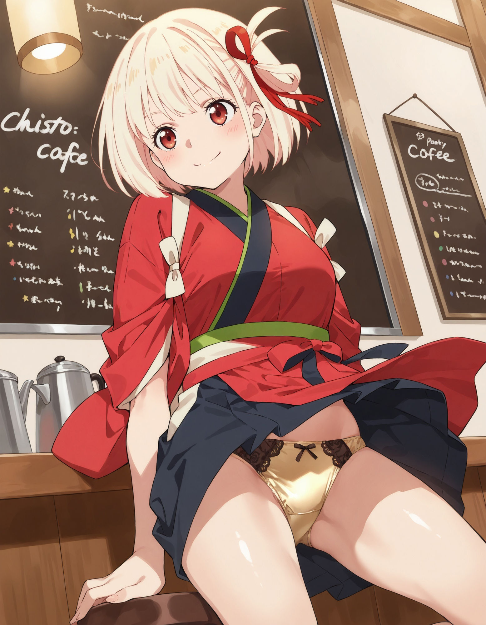 錦〇千束のパンチラ〜喫茶制服編〜 - サンプル画像 3