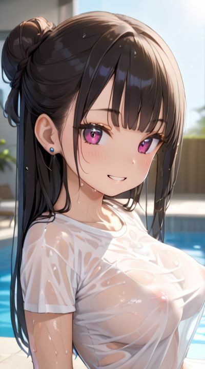 爆乳な妹とプールで禁断の近親相姦種付セックス - サンプル画像 9