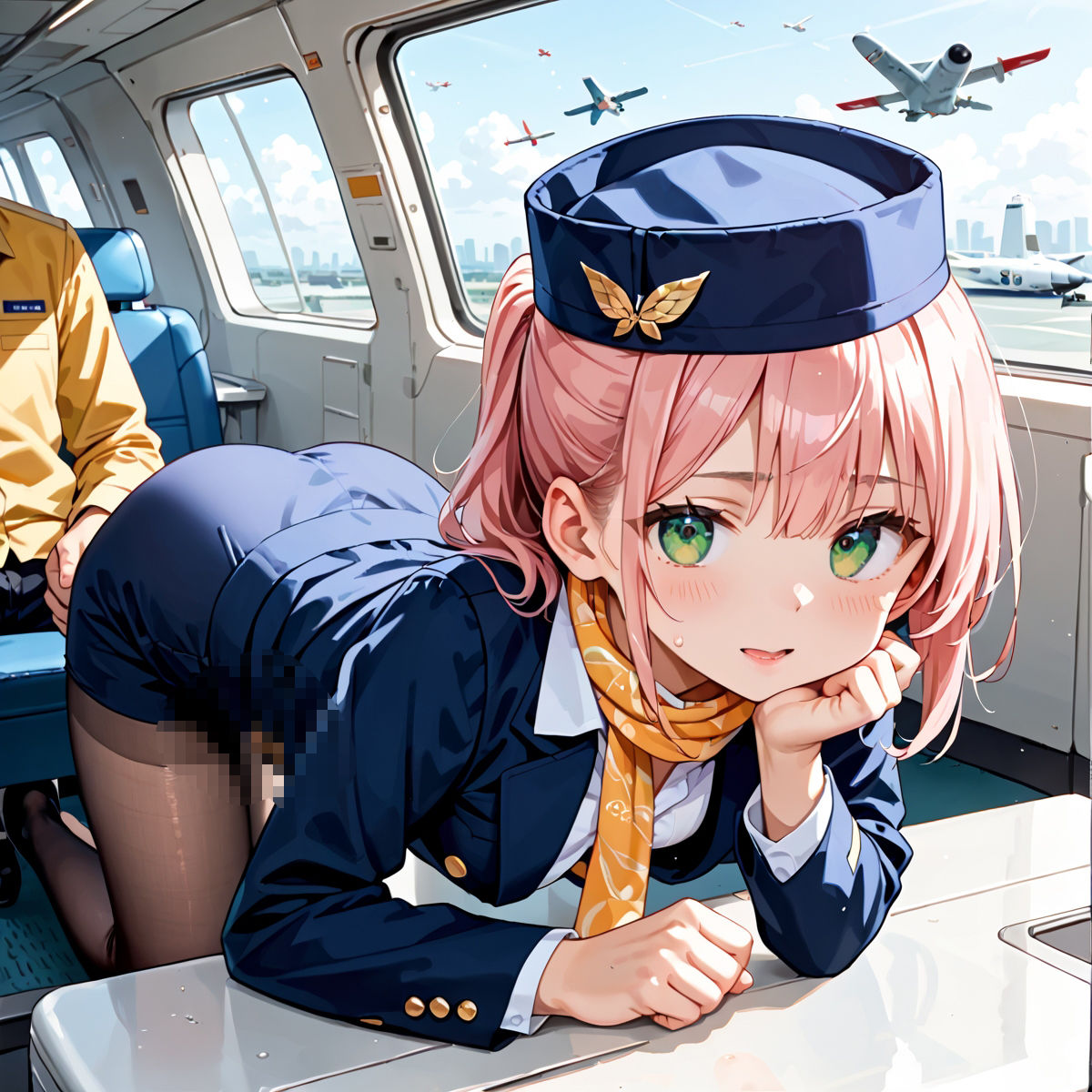 魅惑の機内サービス！HなCAさんとイくまでロングフライト！？vol.1 - サンプル画像 7