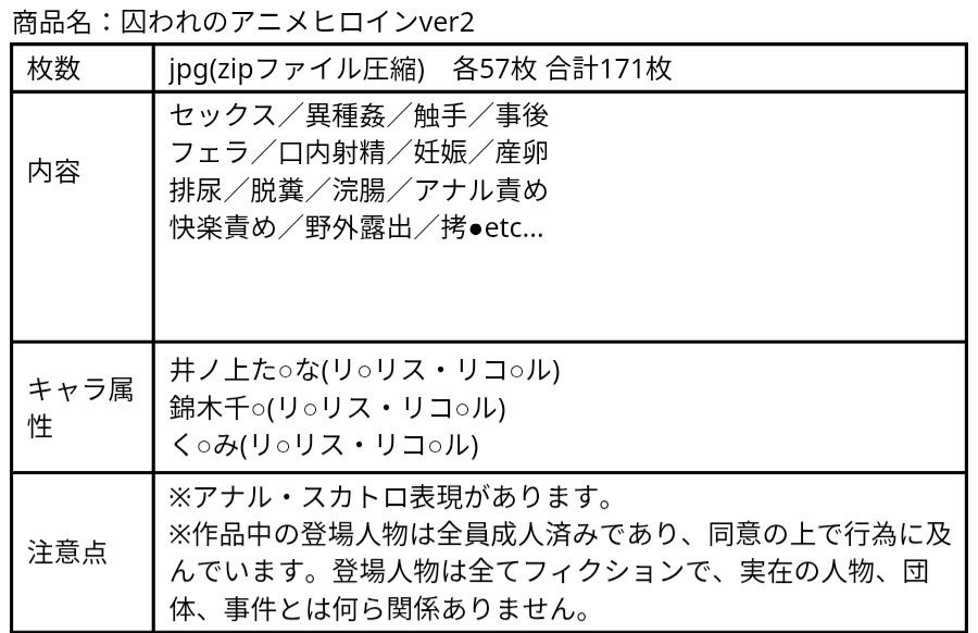囚われのアニメヒロインver2 - サンプル画像 1