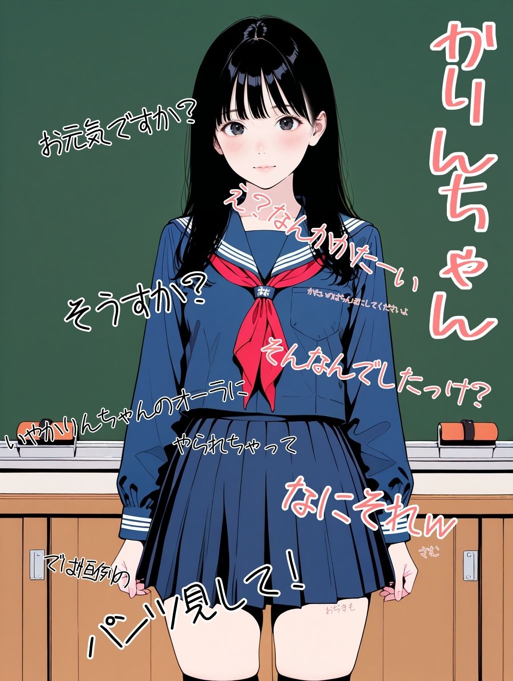 2年xx組教室であれやこれややられっちゃう制服女子たち - サンプル画像 1