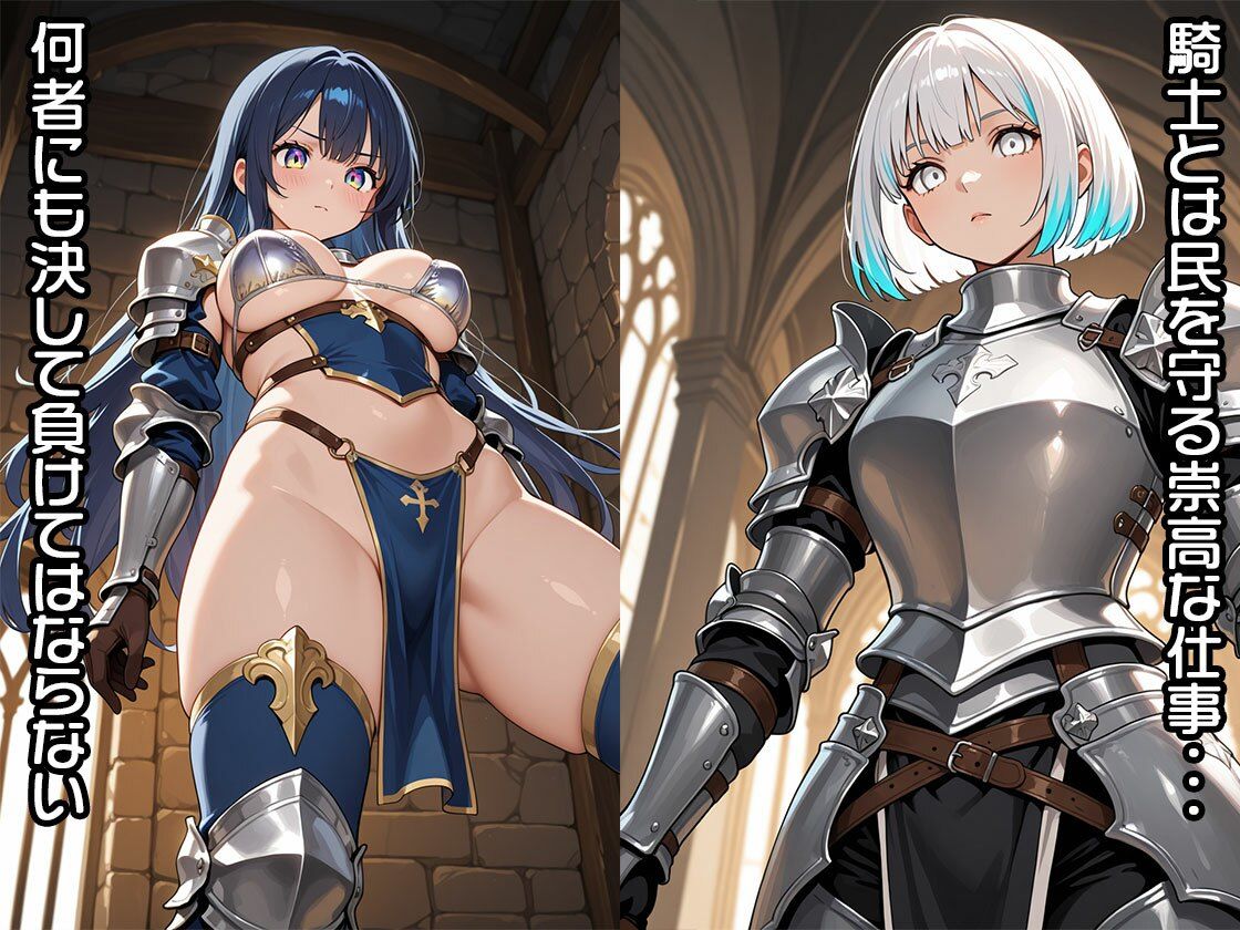 ゴブリンやオークに騎士様は勝てない（CG100枚） - サンプル画像 1