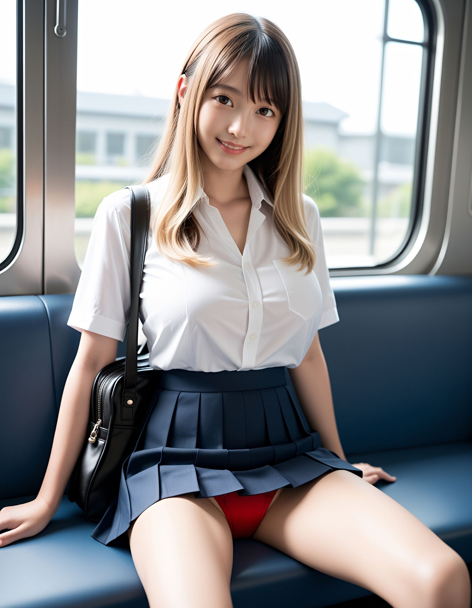 毎朝パンツを見せてくれる女子校生 - サンプル画像 3