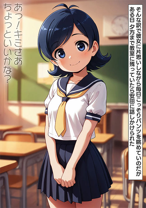 AIイラスト漫画 すこ子とキミの長い夜 - サンプル画像 6
