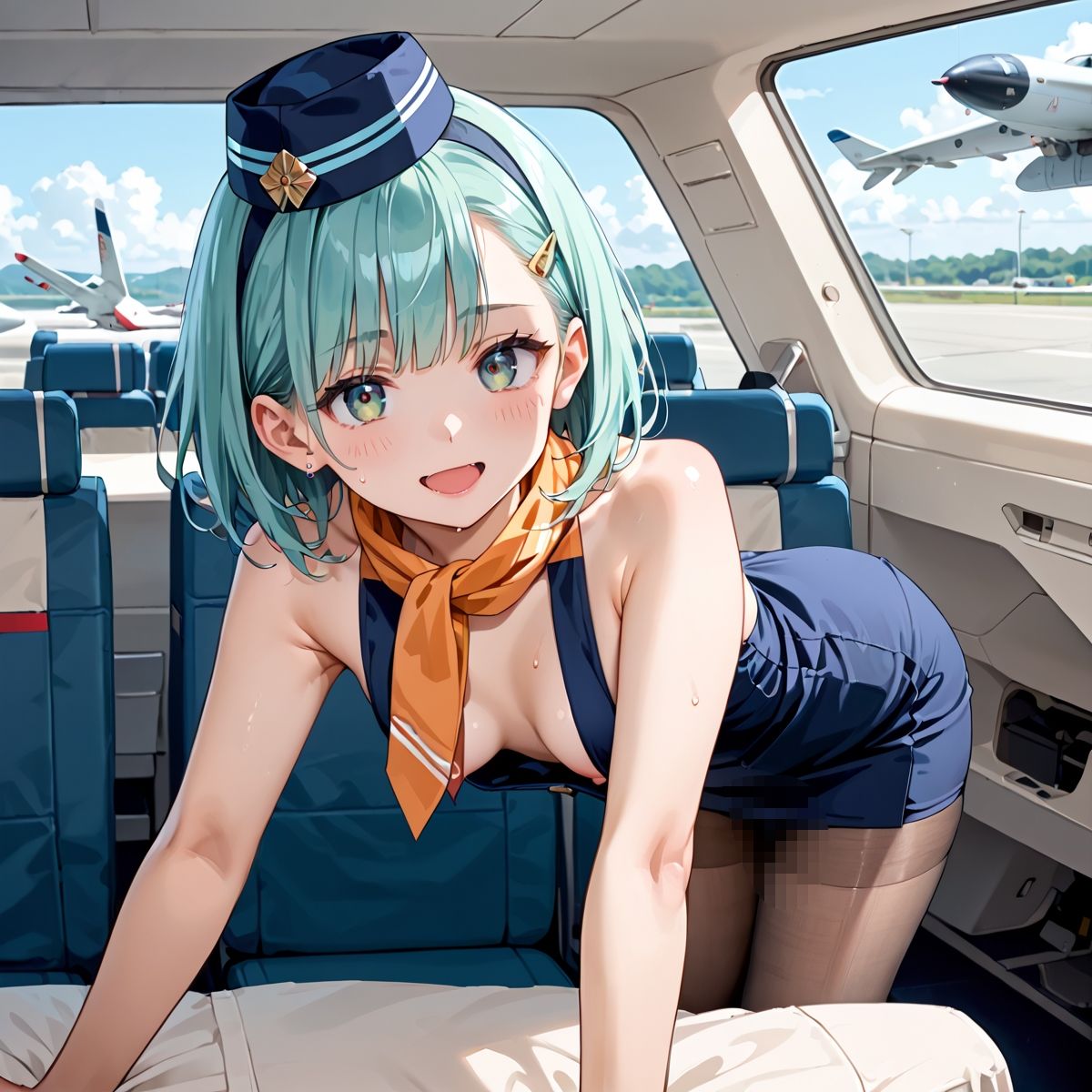 魅惑の機内サービス！HなCAさんとイくまでロングフライト！？vol.3 - サンプル画像 7