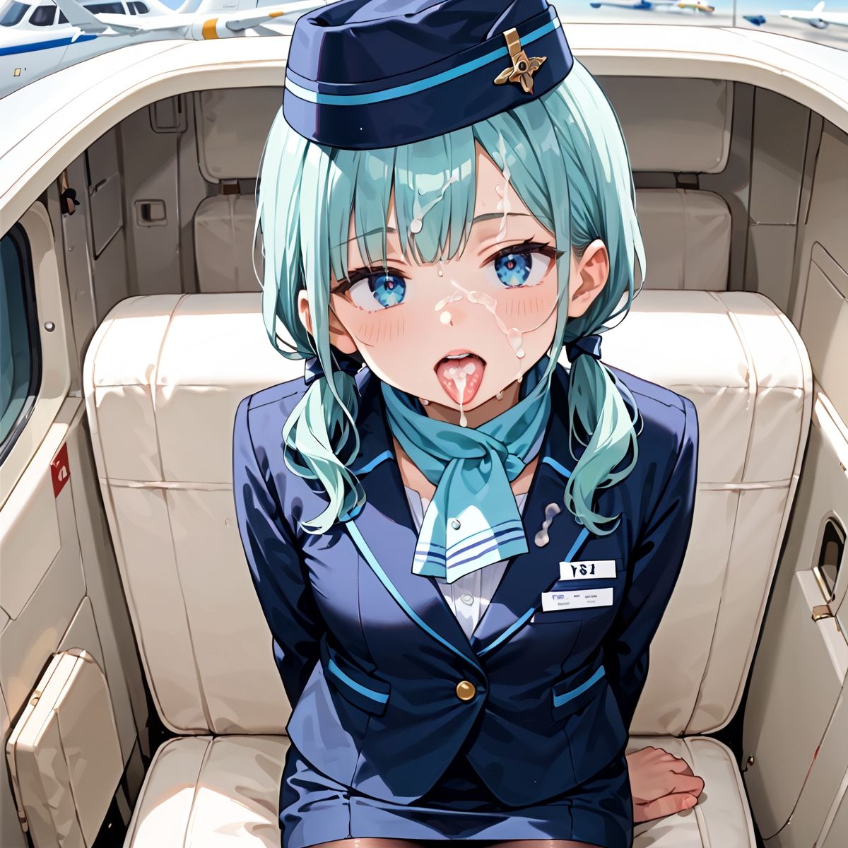 魅惑の機内サービス！HなCAさんとイくまでロングフライト！？vol.4 - サンプル画像 7