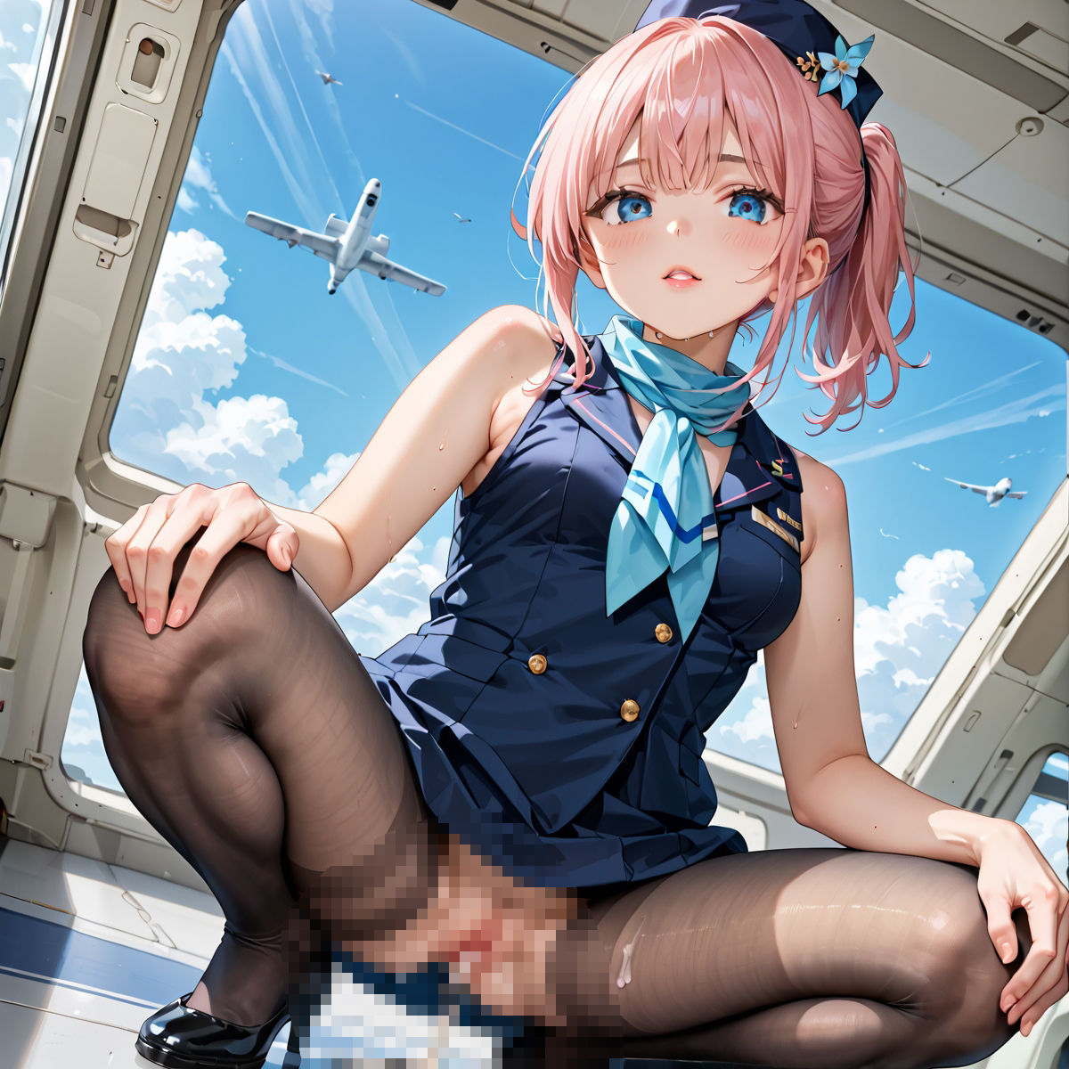 魅惑の機内サービス！HなCAさんとイくまでロングフライト！？vol.5 - サンプル画像 3