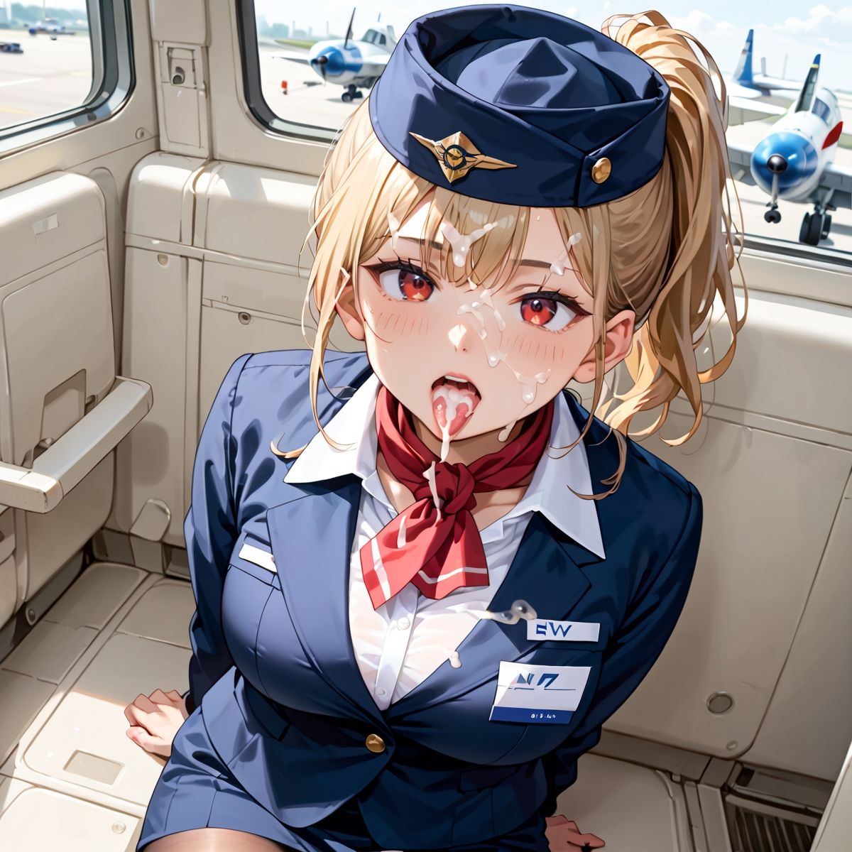 魅惑の機内サービス！HなCAさんとイくまでロングフライト！？vol.6 - サンプル画像 3