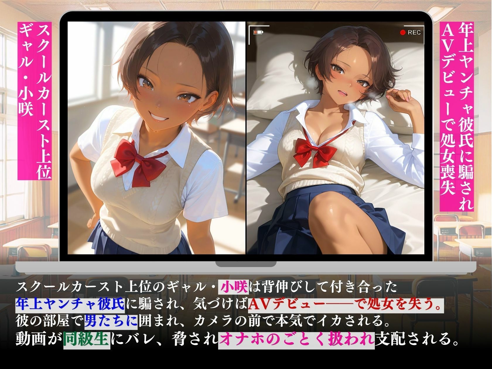 背伸びした代償年上ヤンチャ彼氏に騙されてAVデビュー悦楽の一部始終 - サンプル画像 1