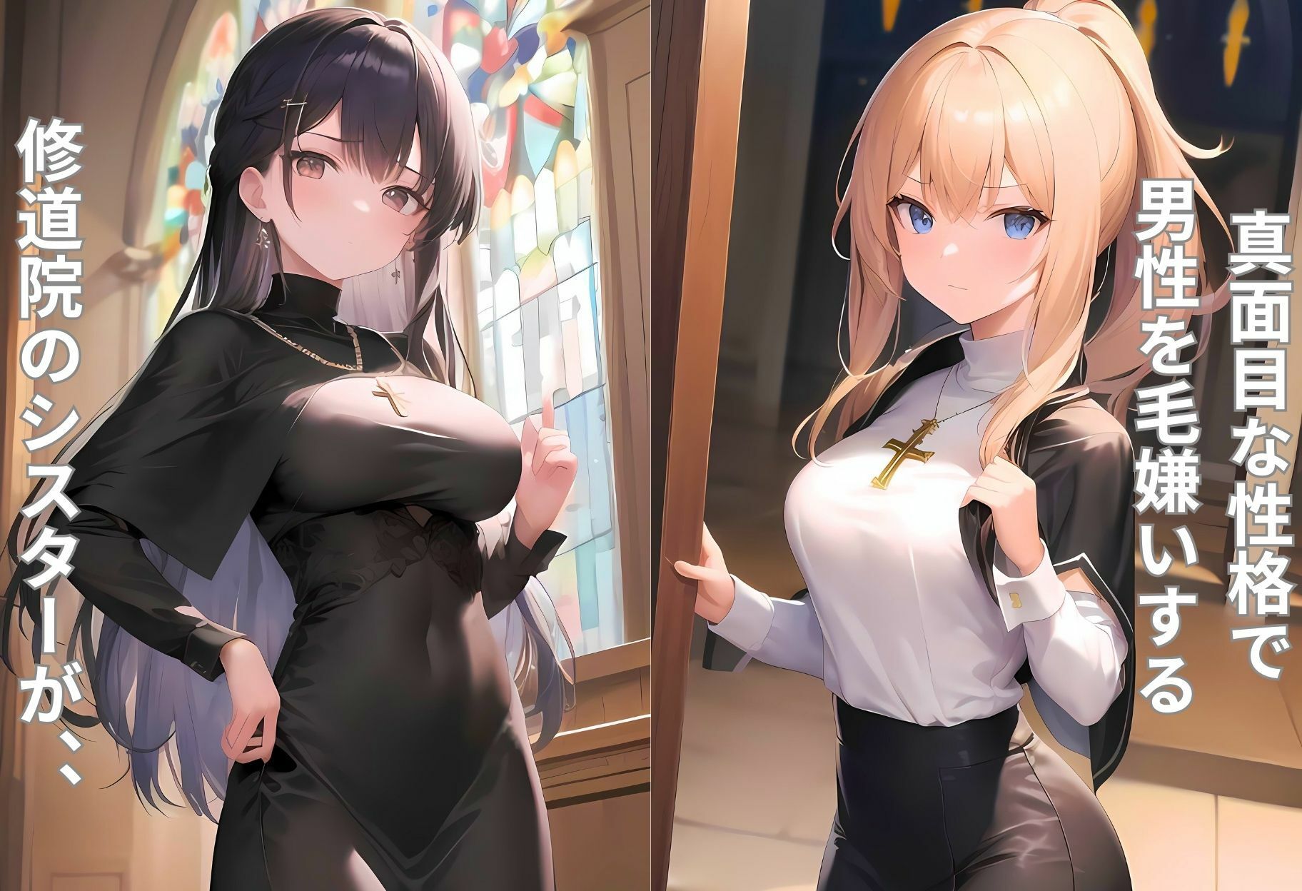 修道院のシスターがチン棒に服従した件【総集編】 - サンプル画像 1