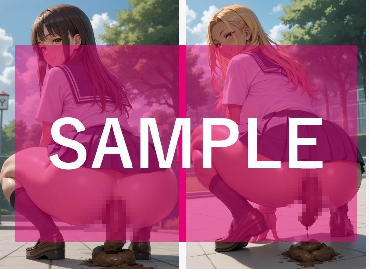 密着！剛毛ギャルと美女たちの脱糞〜公園編〜（全140枚） - サンプル画像 1