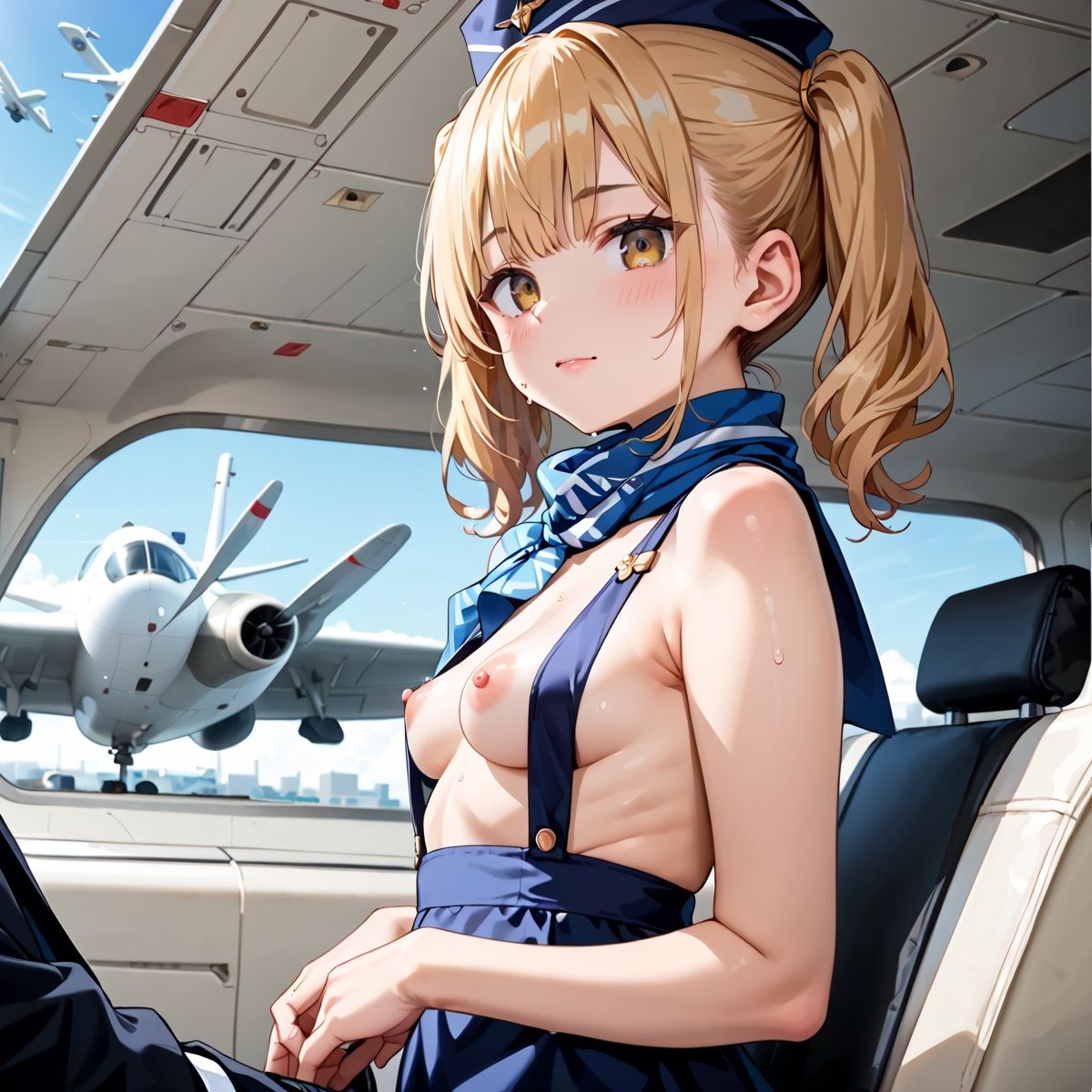 魅惑の機内サービス！HなCAさんとイくまでロングフライト！？vol.10 - サンプル画像 5