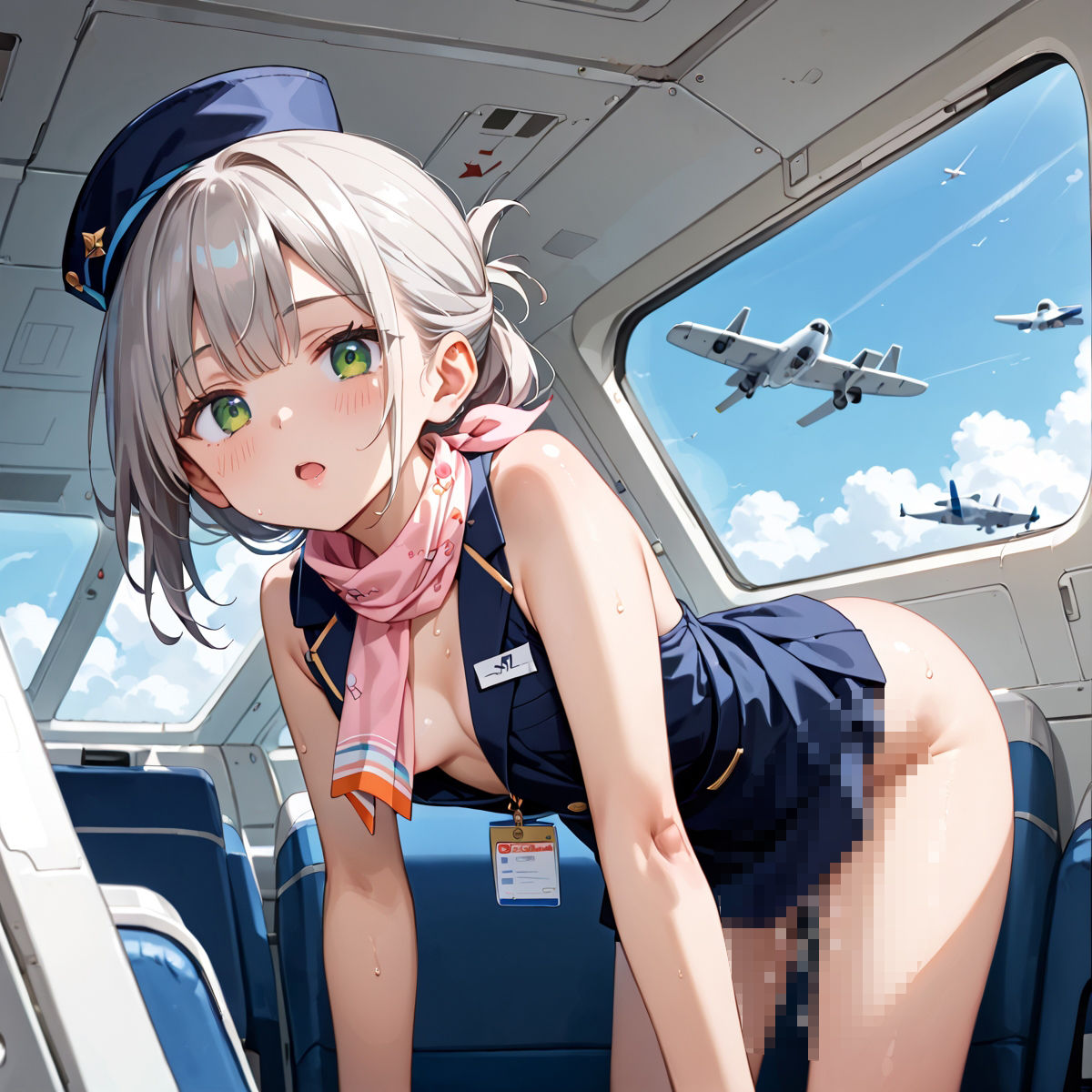 魅惑の機内サービス！HなCAさんとイくまでロングフライト！？vol.12 - サンプル画像 5