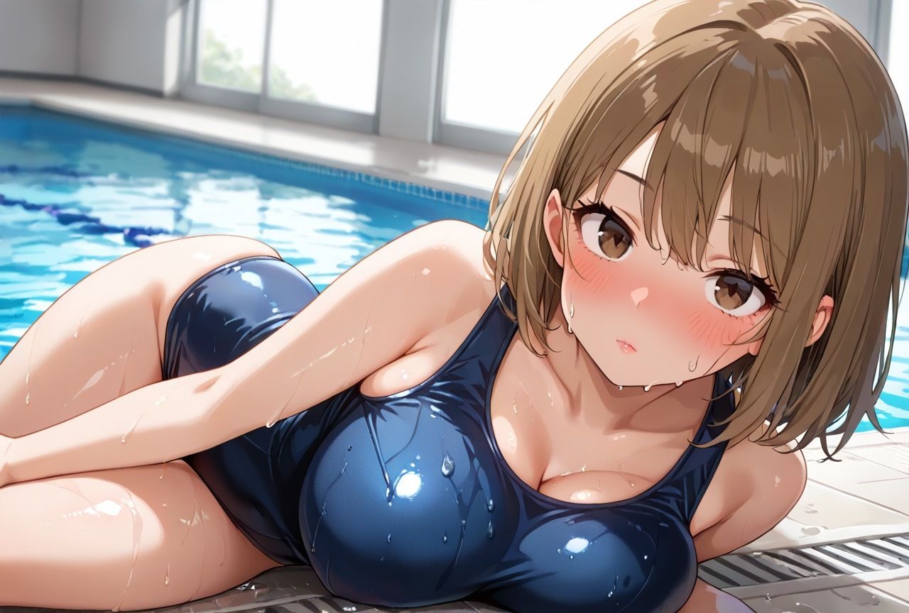 爆乳女子校生とスク水で生ハメ！ - サンプル画像 2