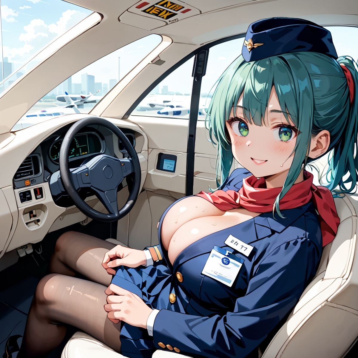 魅惑の機内サービス！HなCAさんとイくまでロングフライト！？vol.16 - サンプル画像 2