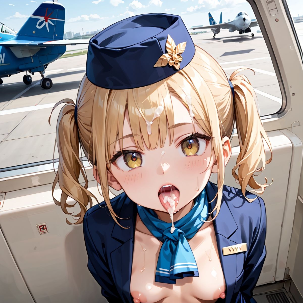 魅惑の機内サービス！HなCAさんとイくまでロングフライト！？vol.17 - サンプル画像 1