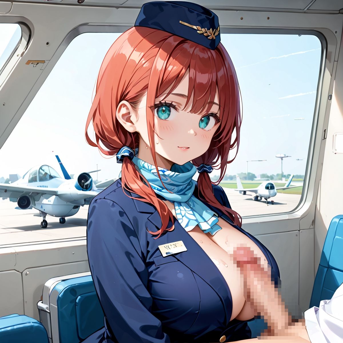魅惑の機内サービス！HなCAさんとイくまでロングフライト！？vol.17 - サンプル画像 3