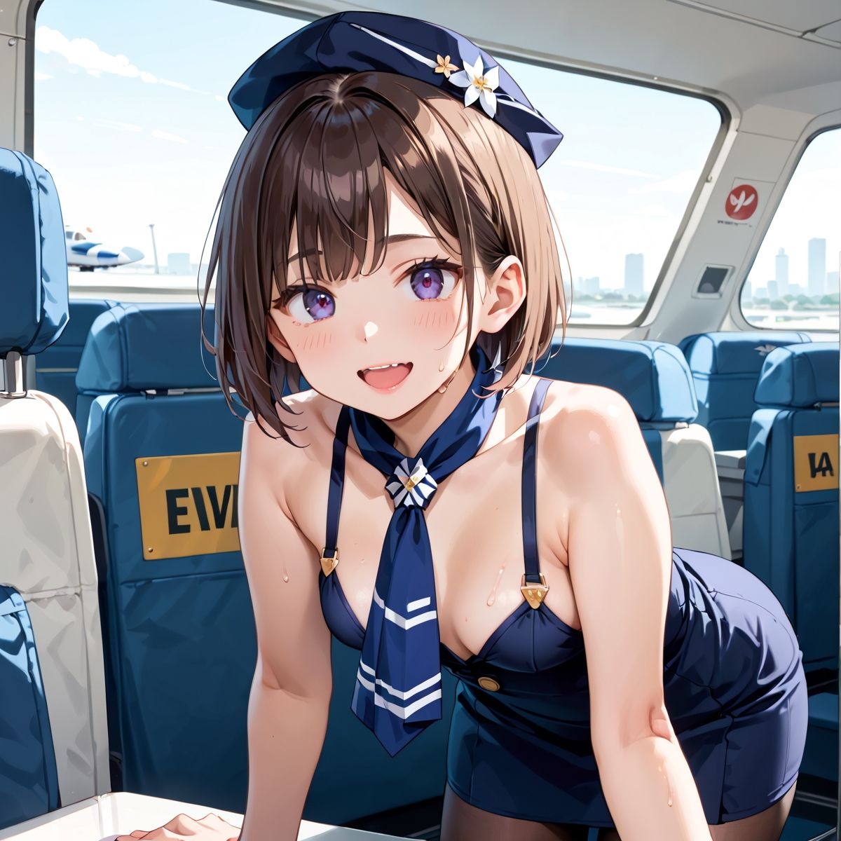 魅惑の機内サービス！HなCAさんとイくまでロングフライト！？vol.17 - サンプル画像 6