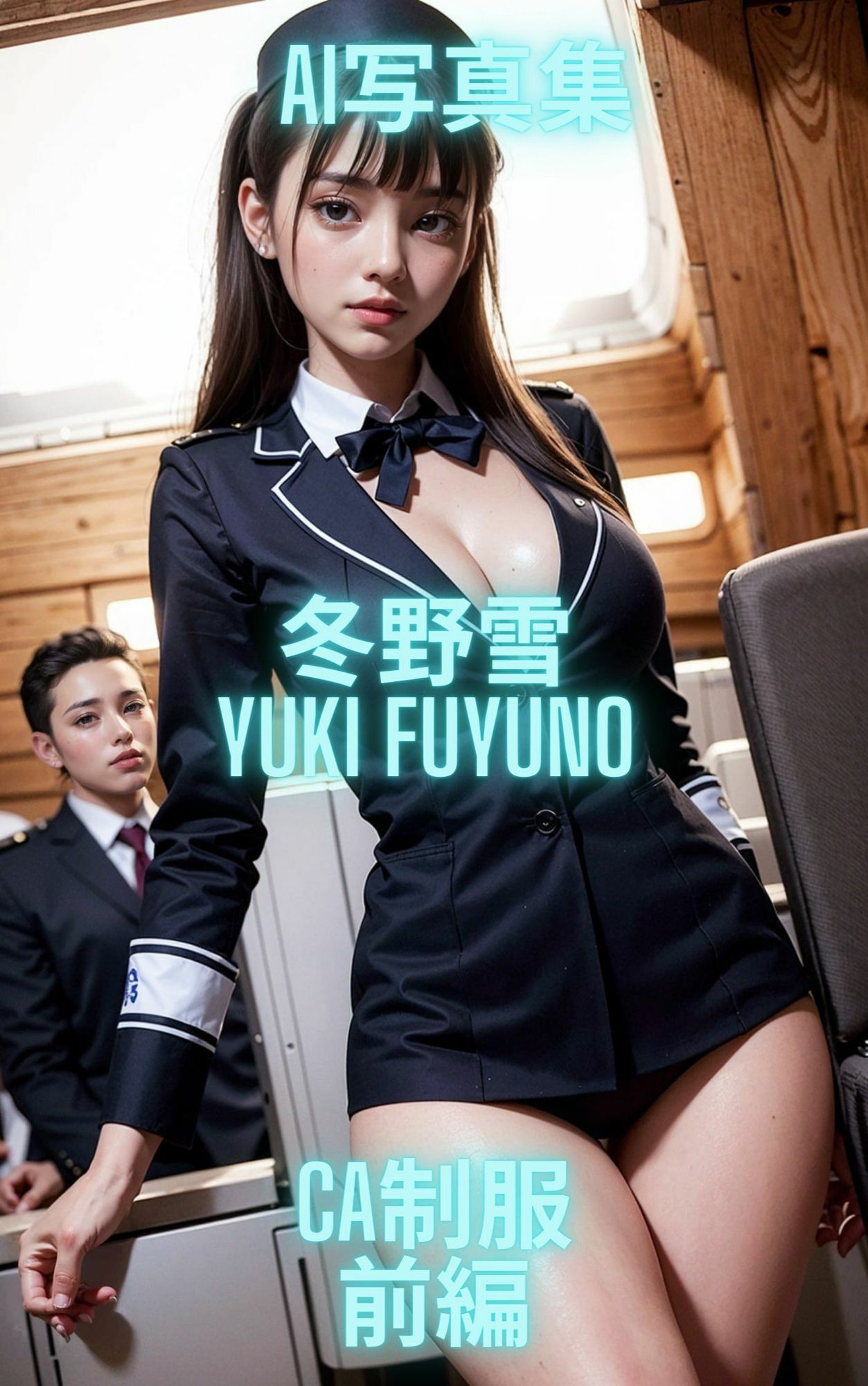 AI写真集 冬野雪 Yuki Fuyuno CA制服 - サンプル画像 2