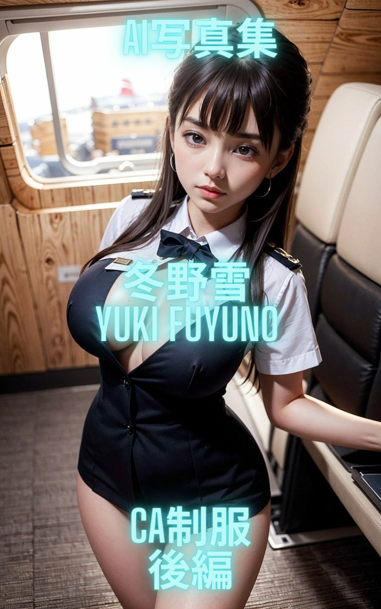 AI写真集 冬野雪 Yuki Fuyuno CA制服 - サンプル画像 3