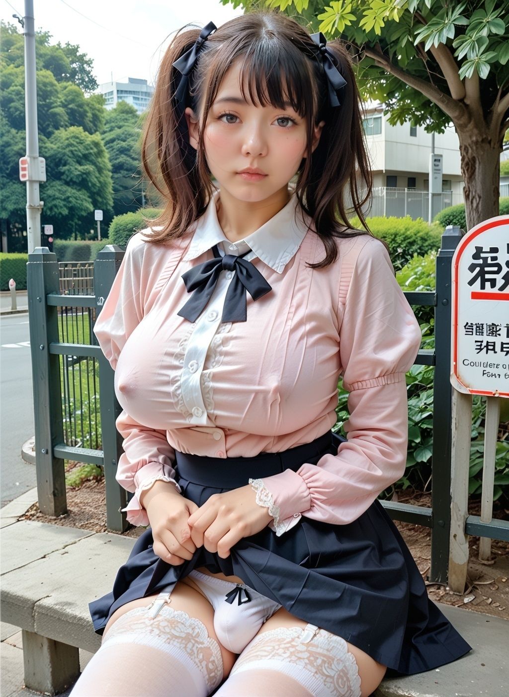 超絶リアル！！地雷系ツインテールフリフリ大量射精！！おとこの娘・ふたなりCG集 NO.7【アナル、スカート抑え、もっこり、兜合わせ、貞操帯】109枚 - サンプル画像 5