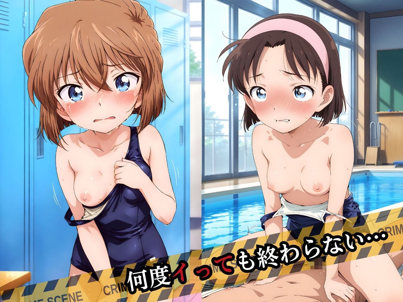 犯●れた5人の美少女たち 〜プール編〜【名探偵コ〇ン】 - サンプル画像 3