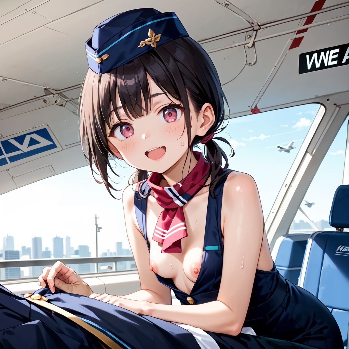 魅惑の機内サービス！HなCAさんとイくまでロングフライト！？vol.18 - サンプル画像 4