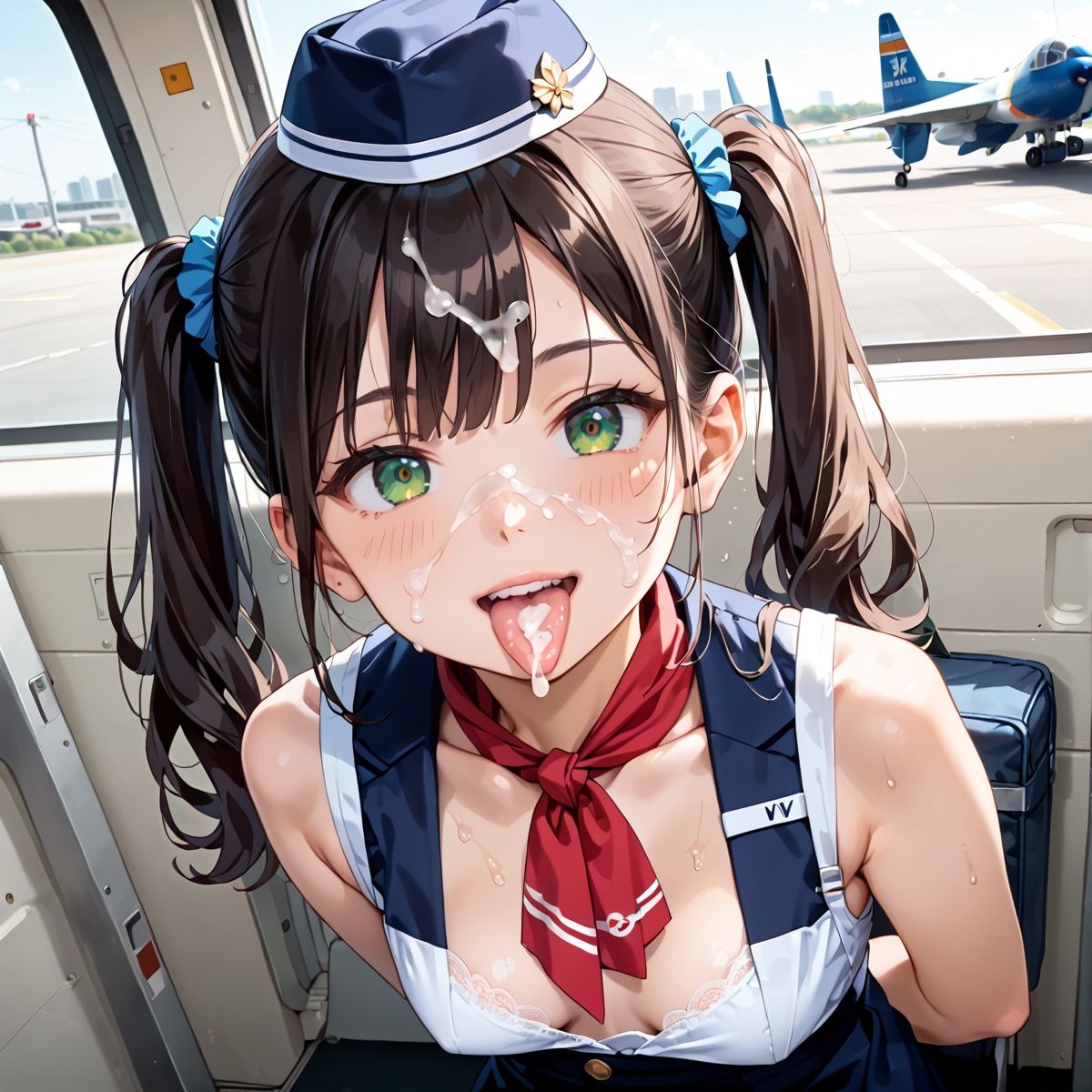 魅惑の機内サービス！HなCAさんとイくまでロングフライト！？vol.19 - サンプル画像 2