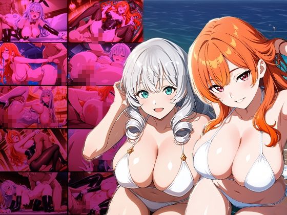 高級リゾートで爆乳オレ髪＆銀髪グラビア秘密の孕ませ撮影【4K】 - サンプル画像 1