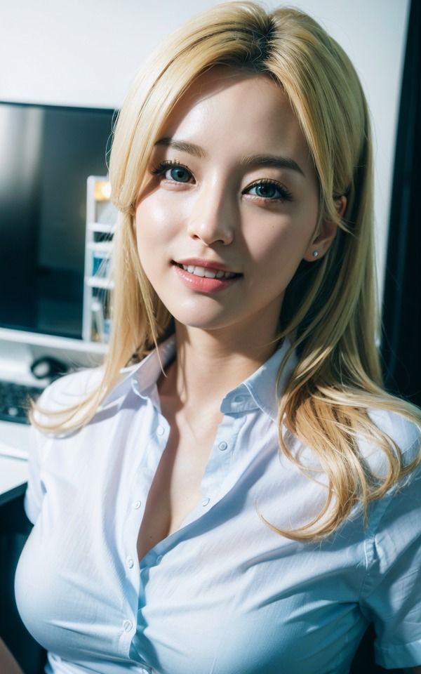 秘書室の金髪美女 - サンプル画像 2