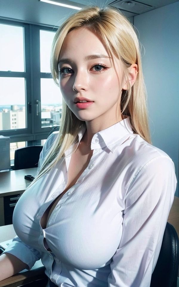 秘書室の金髪美女 - サンプル画像 3