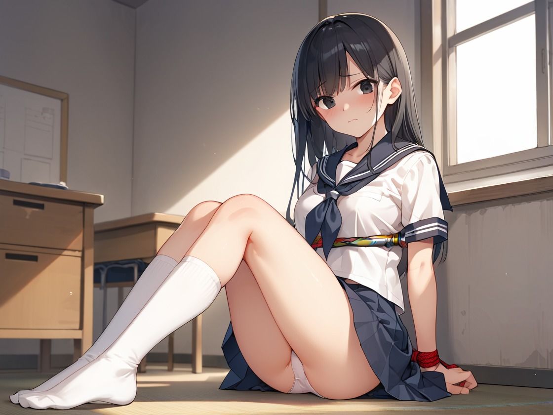女子校生を拘束して性指導 - サンプル画像 1