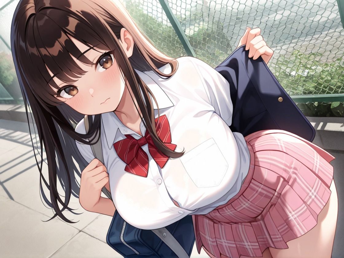 生ハメ:爆乳女子校生の制服を脱がして種付け授業 - サンプル画像 1