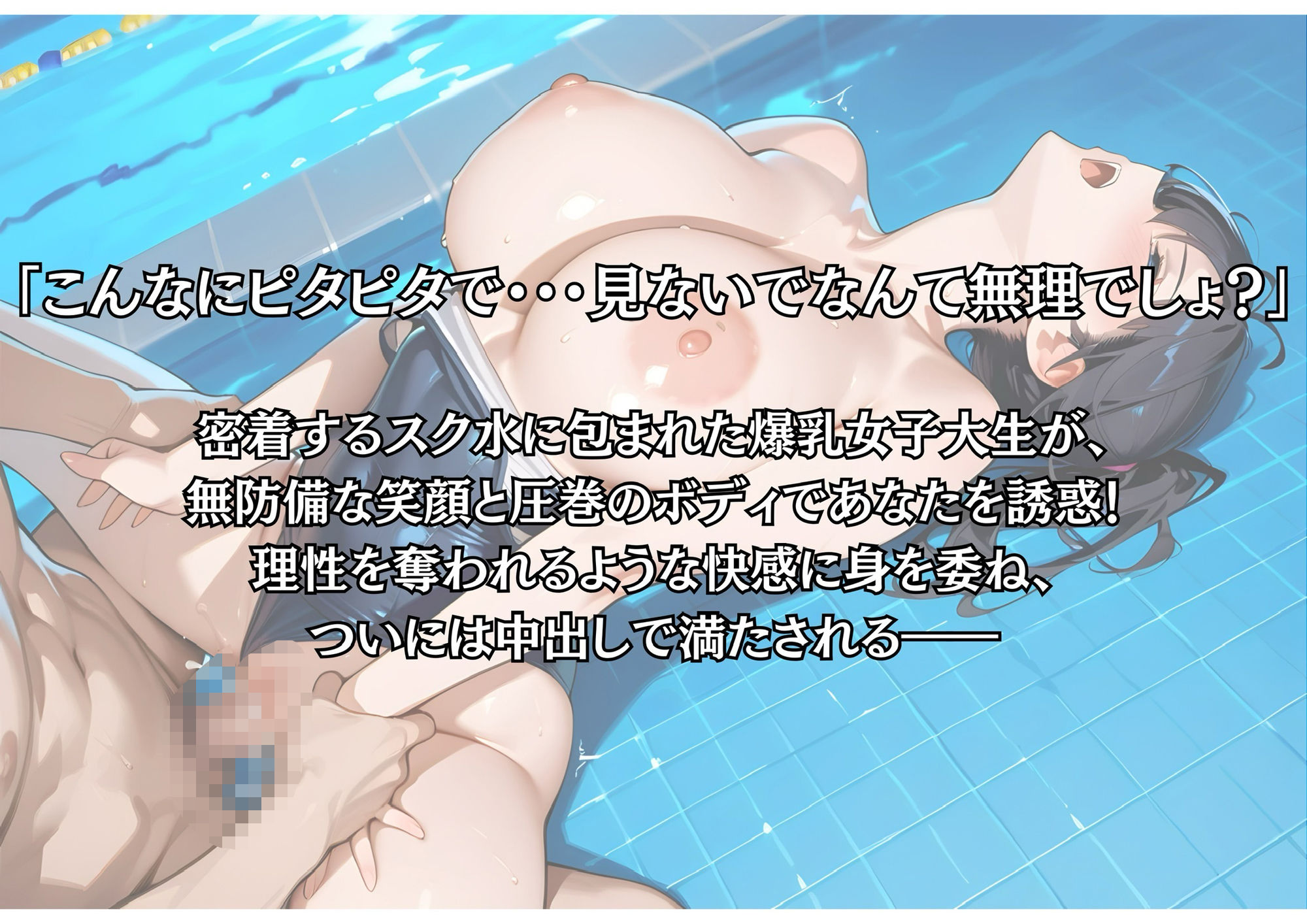 種付け爆乳美女 スク水女子大生編 - サンプル画像 1