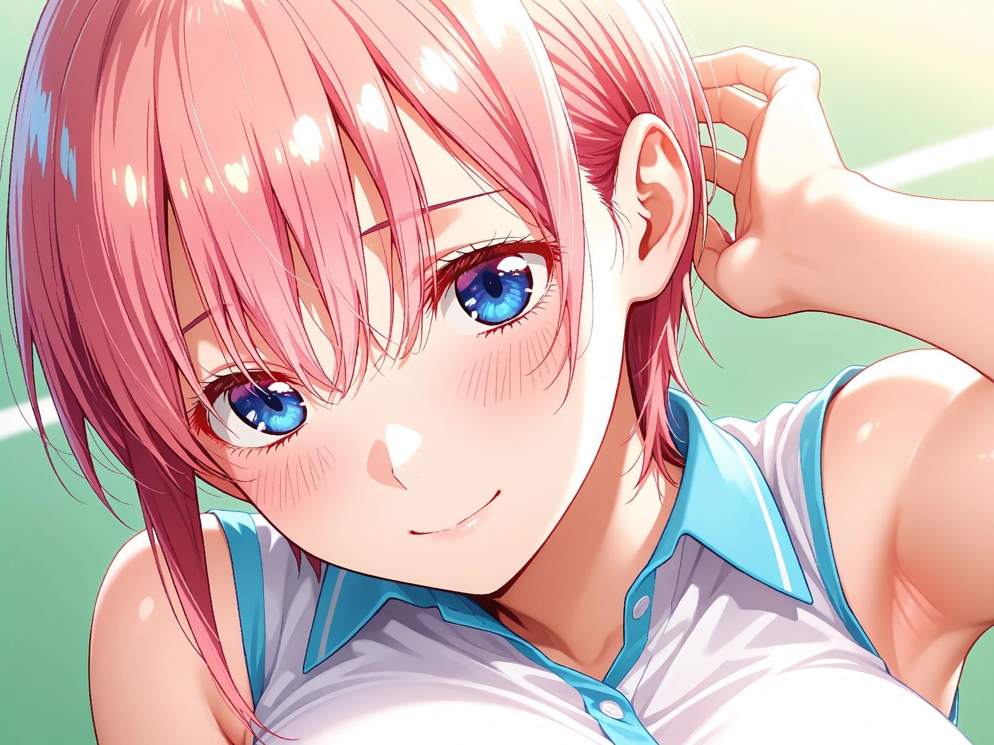 【発情ヒロイン】五●分の花嫁  中野●一花  テニスコートで性教育編 - サンプル画像 1