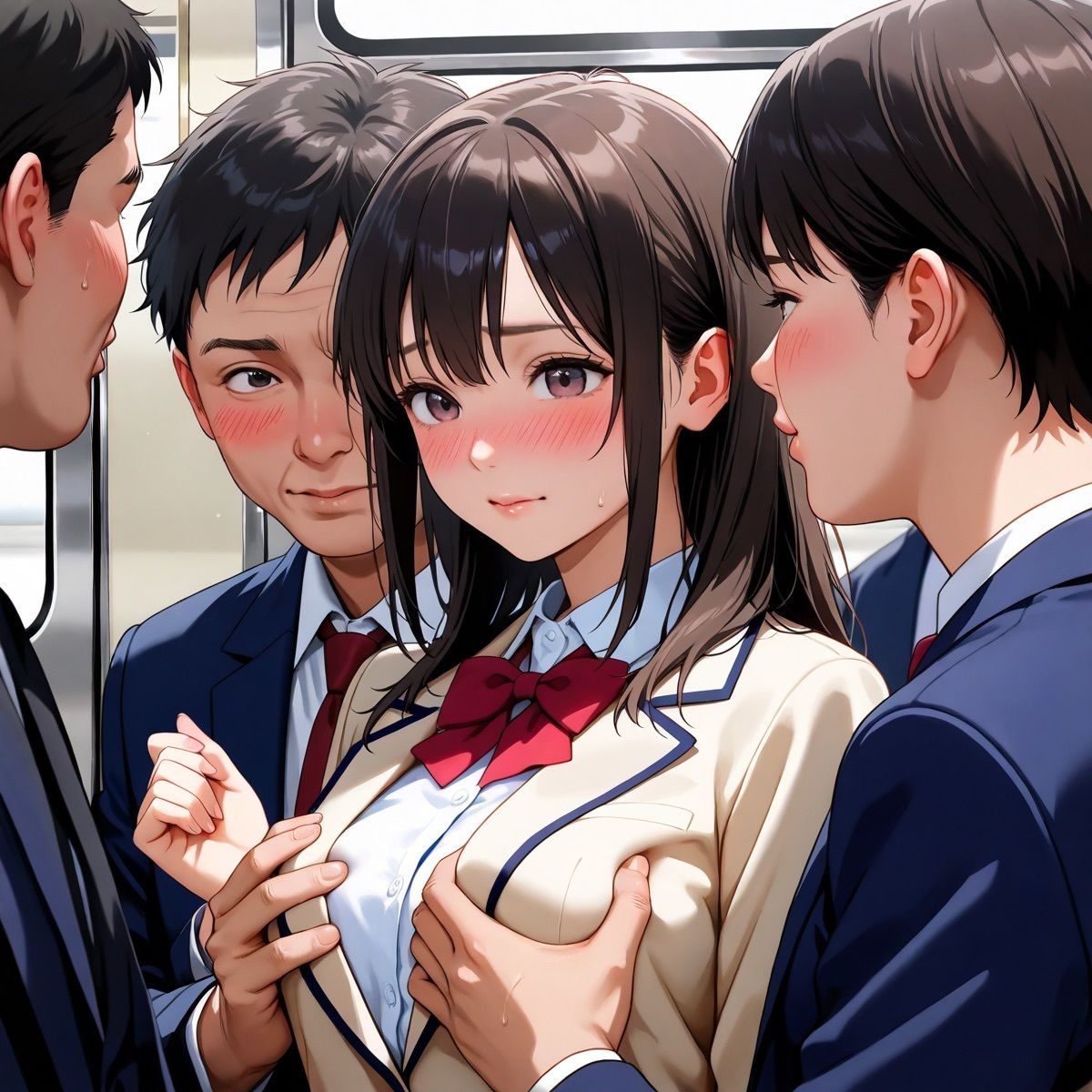 電車でおっさんと。。。 - サンプル画像 2