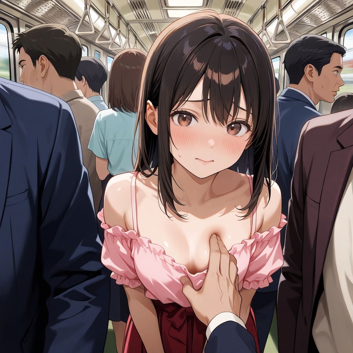 電車でおっさんと。。。 - サンプル画像 4