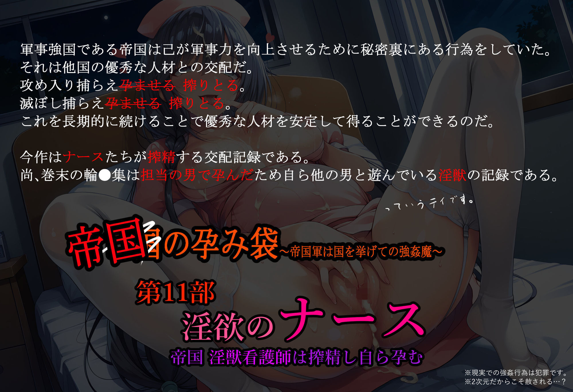 ［亡国の孕み袋］ 帝国軍は国を挙げての強●魔   第11部 淫欲のナース - サンプル画像 1