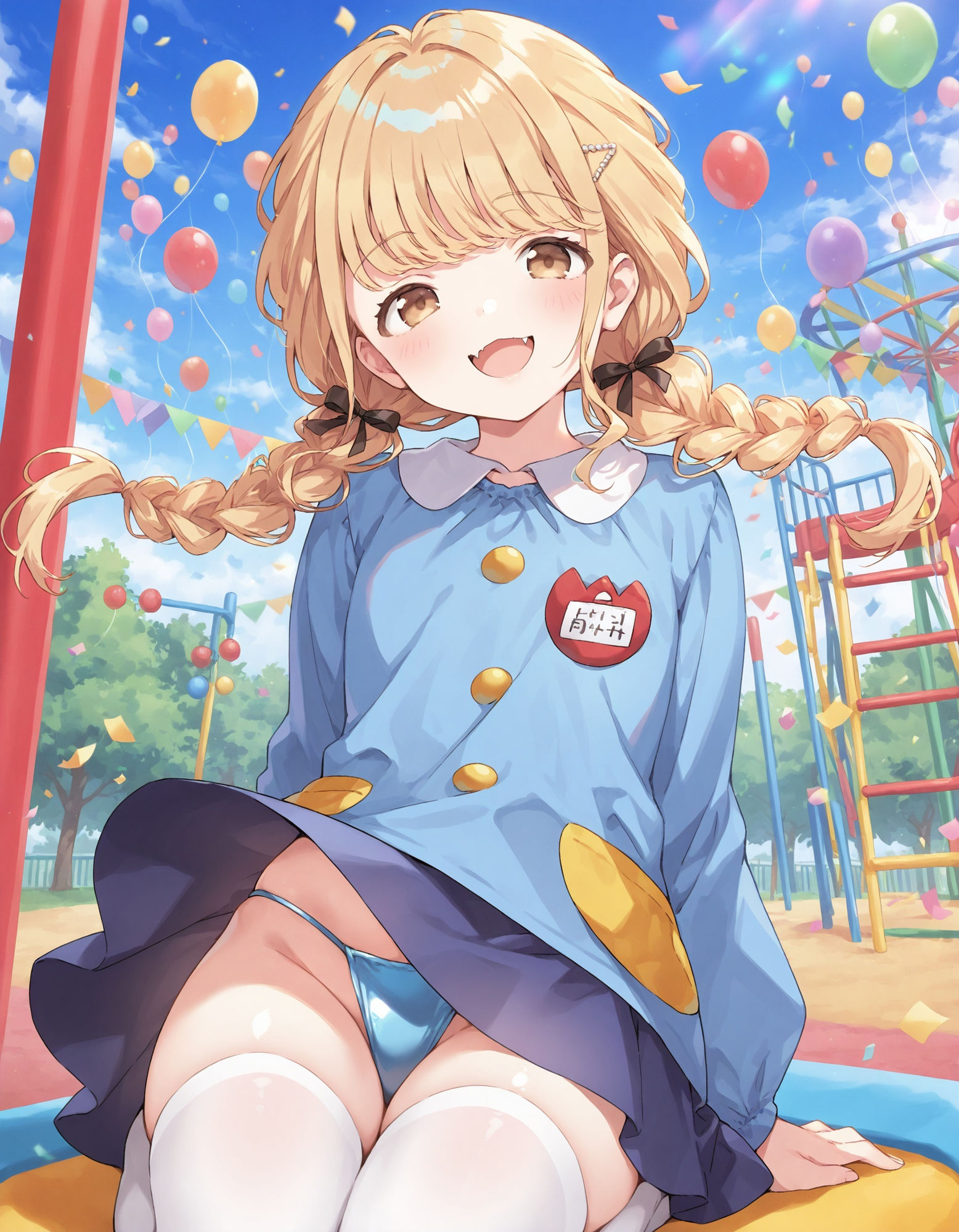 藤〇ことねのパンチラ〜チャ◯ルドスモック編〜 - サンプル画像 2