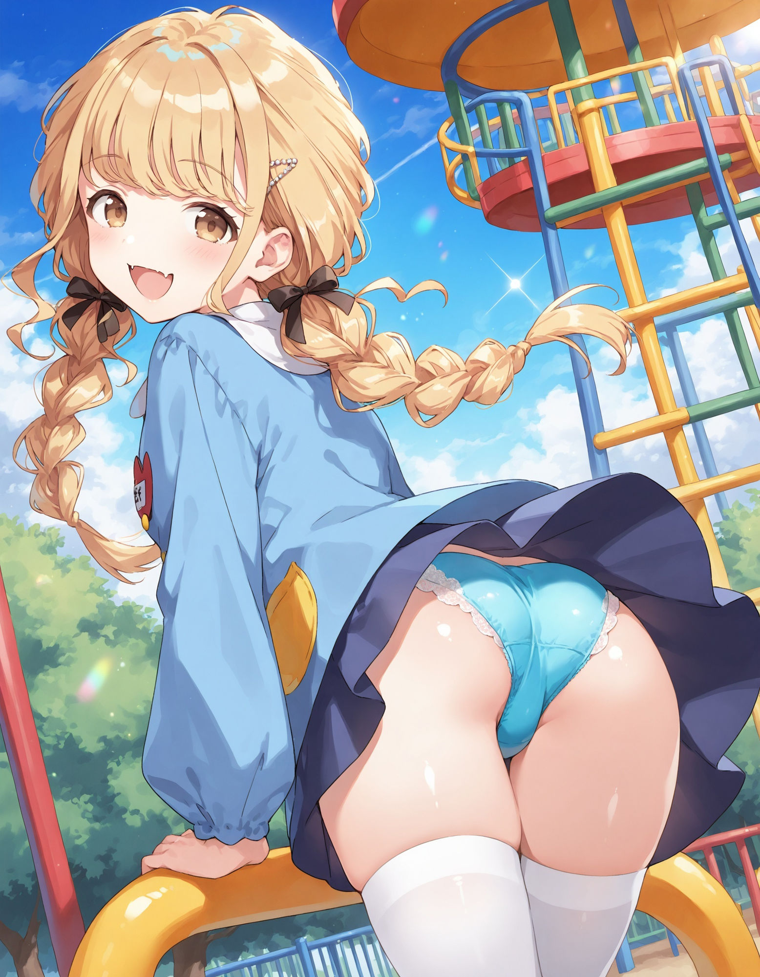 藤〇ことねのパンチラ〜チャ◯ルドスモック編〜 - サンプル画像 4