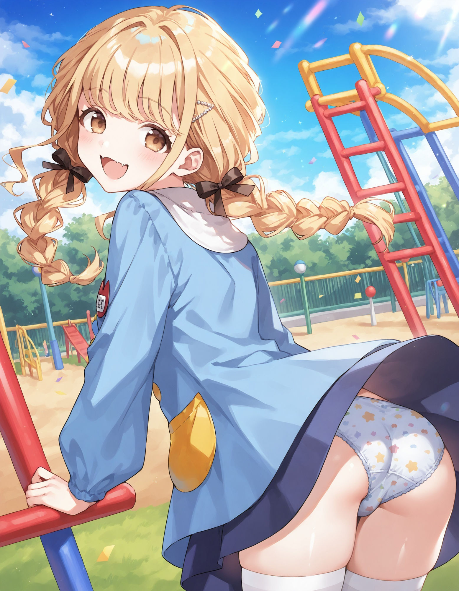 藤〇ことねのパンチラ〜チャ◯ルドスモック編〜 - サンプル画像 5